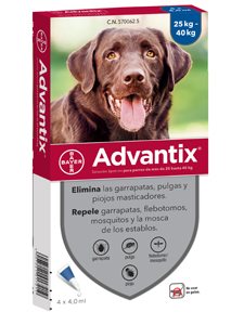ADVANTIX 4pipetas de 25 a 40 kg 44,90 €